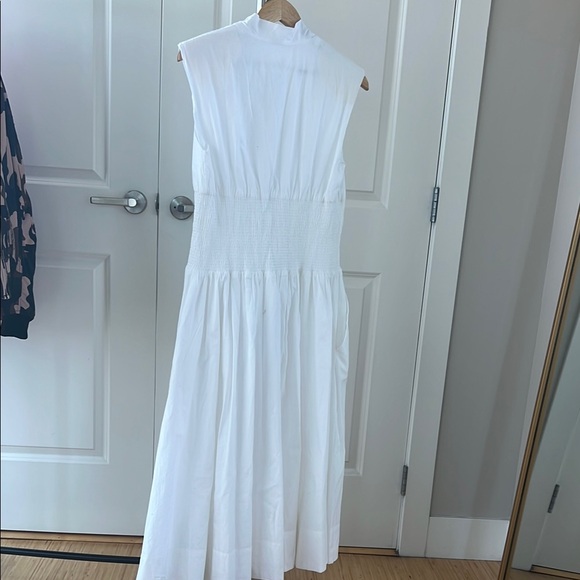 Anthropologie White Sleeveless Mock Neck Sundress - Picture 5 of 5